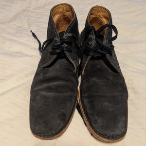 John Varvatos mens blue suede chukka boots sz 10